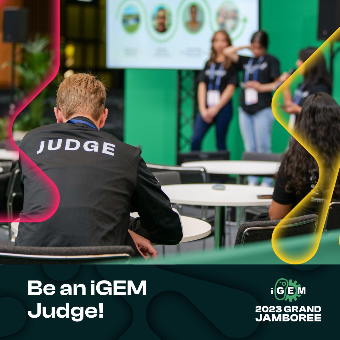 Who should apply to be an #iGEM2023 Judge?
✅ Current and past iGEM PIs, instructors, advisors
✅ iGEM alumni who want to stay involved
✅ Professionals in synbio, biotech, engineering
✅ People in complementary fields eg. humanities, art+design, software
bit.ly/3ogjW77