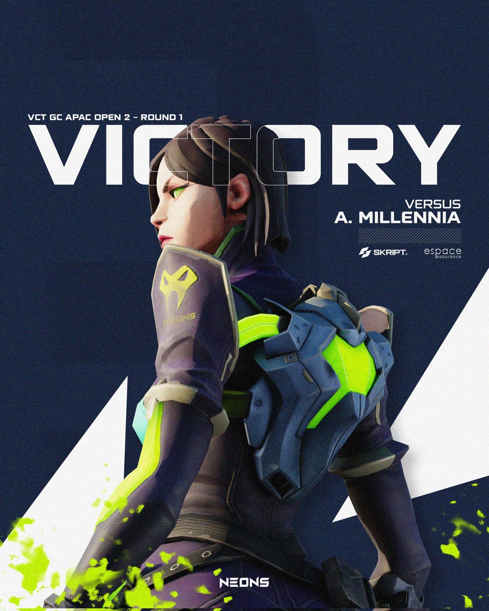 Our team won their first VCT GC match 2 - 0 ! 🪂

See you in the second match ! 

#NeonsWin ⚪️⚫️