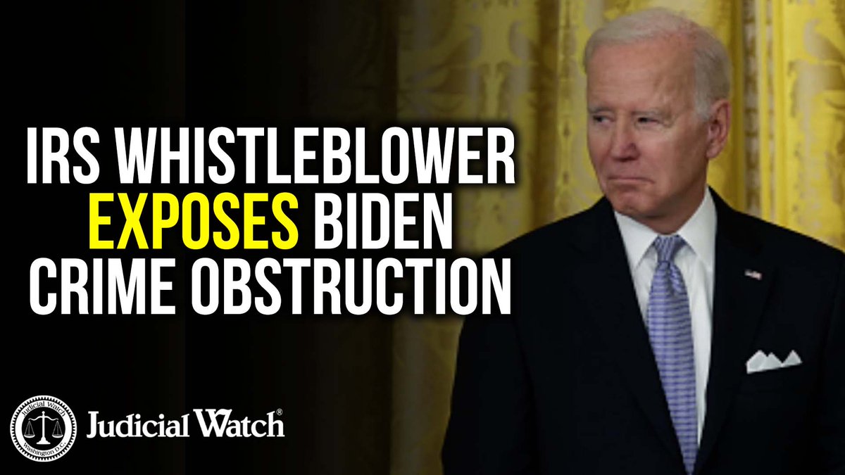 RT @TomFitton: IRS/DOJ implicated in MORE Biden Corruption and Obstruction -- and Election Interference! https://t.co/f6BR1SZp0j