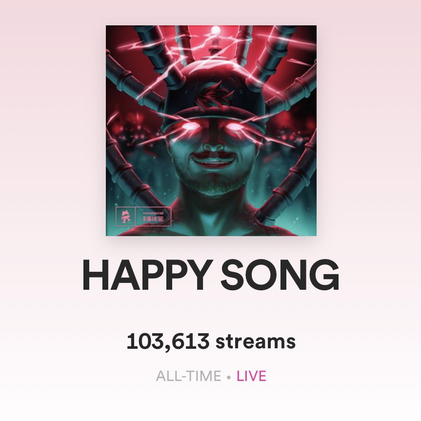 WAIT WTF 100K STREAMS ON HAPPY SONG IN 4 DAYS ??? THIS MAKES ME *REALLY* HAPPY Y’ALL ARE INSANE THANK YOU SO MUCH ??? 😄