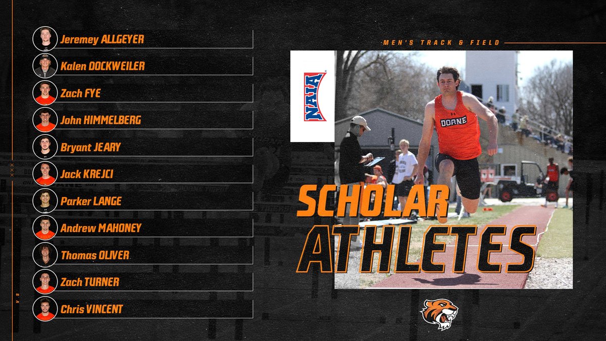 DoaneAthletics's tweet photo. #DoaneTF men placed 11 student-athletes on the 2023 NAIA Scholar-Athlete list! https://t.co/94i7gbXfiO