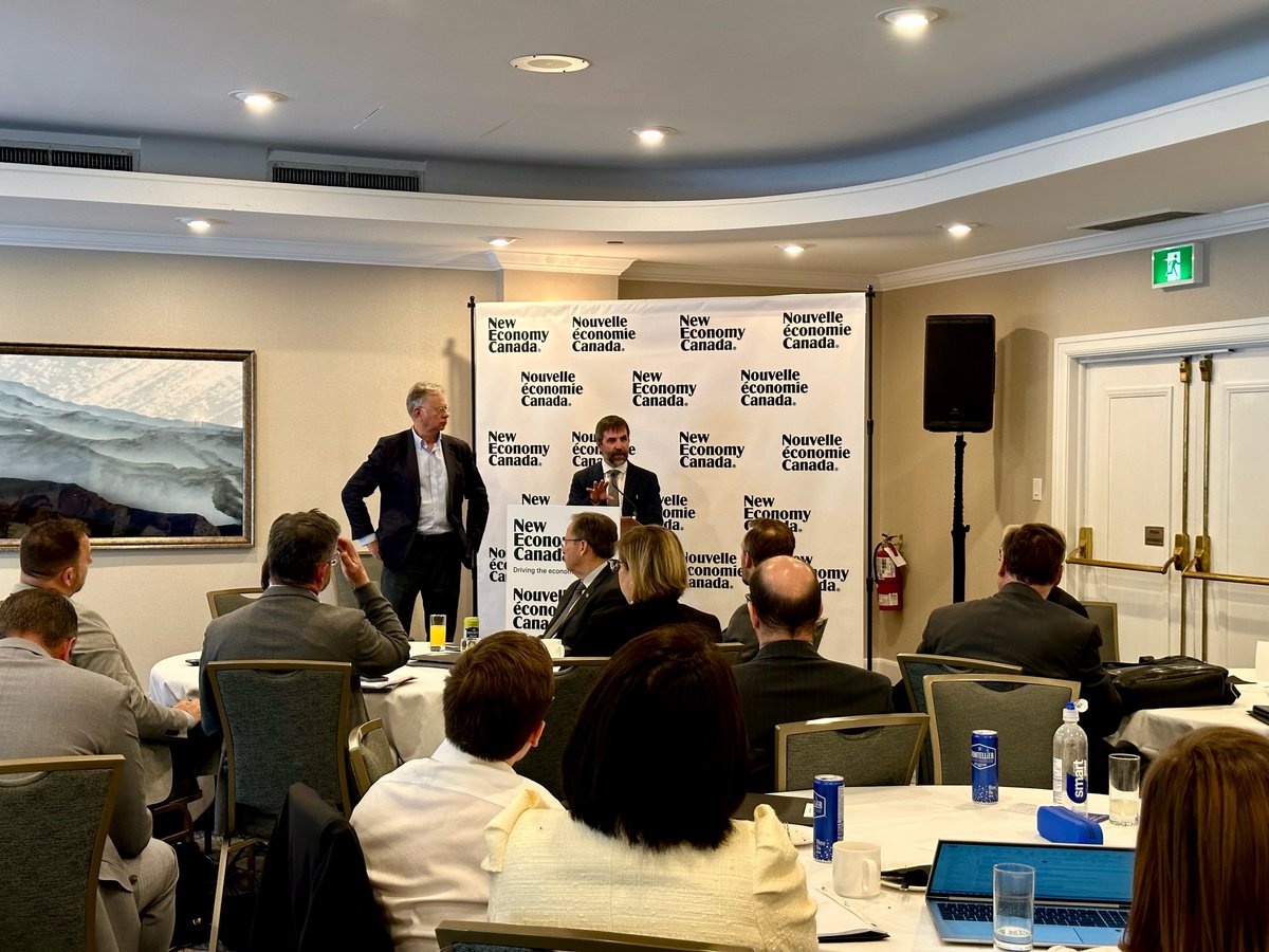 Thank you, Minister Guilbeault, for meeting #NewEconomyCanada today and discussing Canada’s unprecedented opportunity to position its critical industries for success in a decarbonizing global economy &amp; ensuring Canada’s prosperity.  <a href="/s_guilbeault/">Steven Guilbeault</a> #CDNpoli