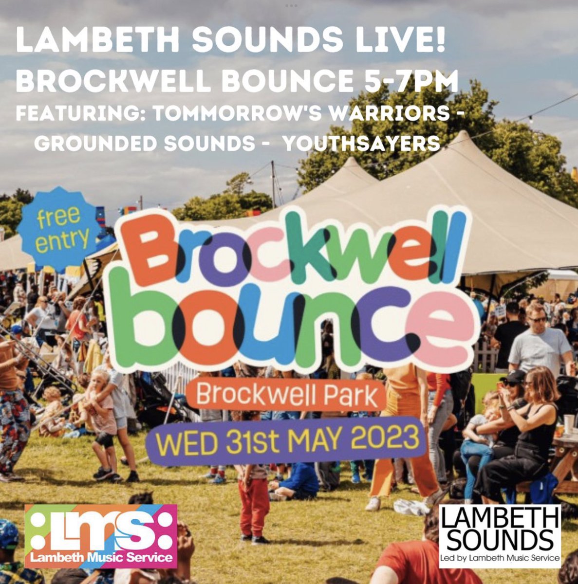 Absolutely delighted tomorrow’s free ‘Brockwell Bounce’ event will feature young local bands & performers getting a chance to show what they can do in front of a big audience huge credit to Junior Open Mic & #LambethSounds for helping unearth more brilliant #SouthLondon talent