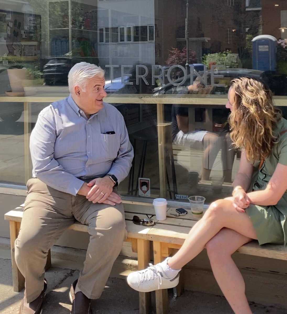 annamgainey's tweet photo. Excellent conversation today with Montreal West Mayor @BenyMasella 

Appreciate your ideas about building an even stronger future for our communities! https://t.co/CArkLnv0x4
