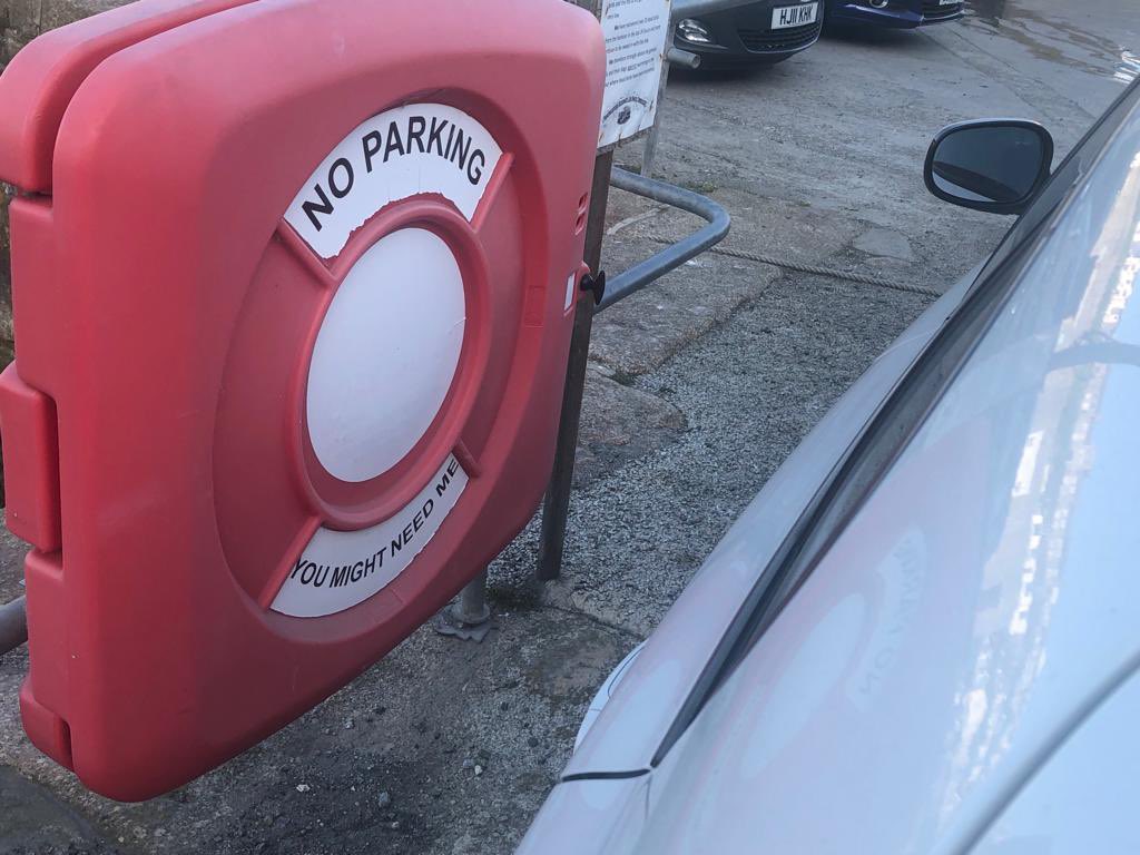 We’re a working harbour with some first rate car parking spaces. This isn’t one of them.