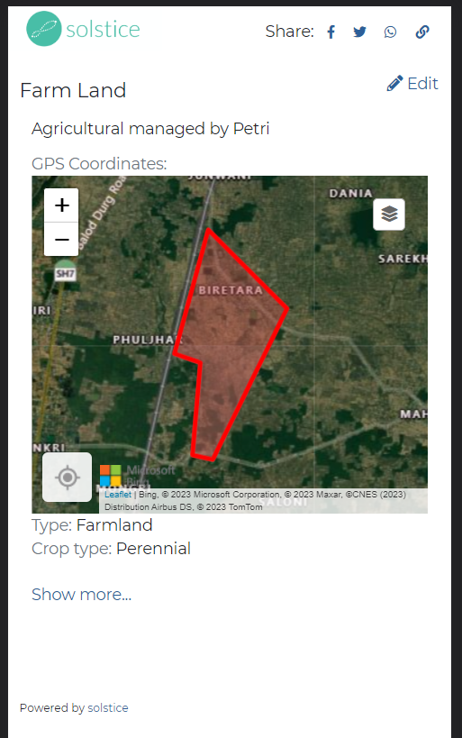 Petri_Autio's tweet photo. https://t.co/yvO992adSb now allows you to log farmland and forests as well. 

You can create and link surveys to these sites, and then collect any data you want related to the work you are doing. https://t.co/ytbE8QevJC