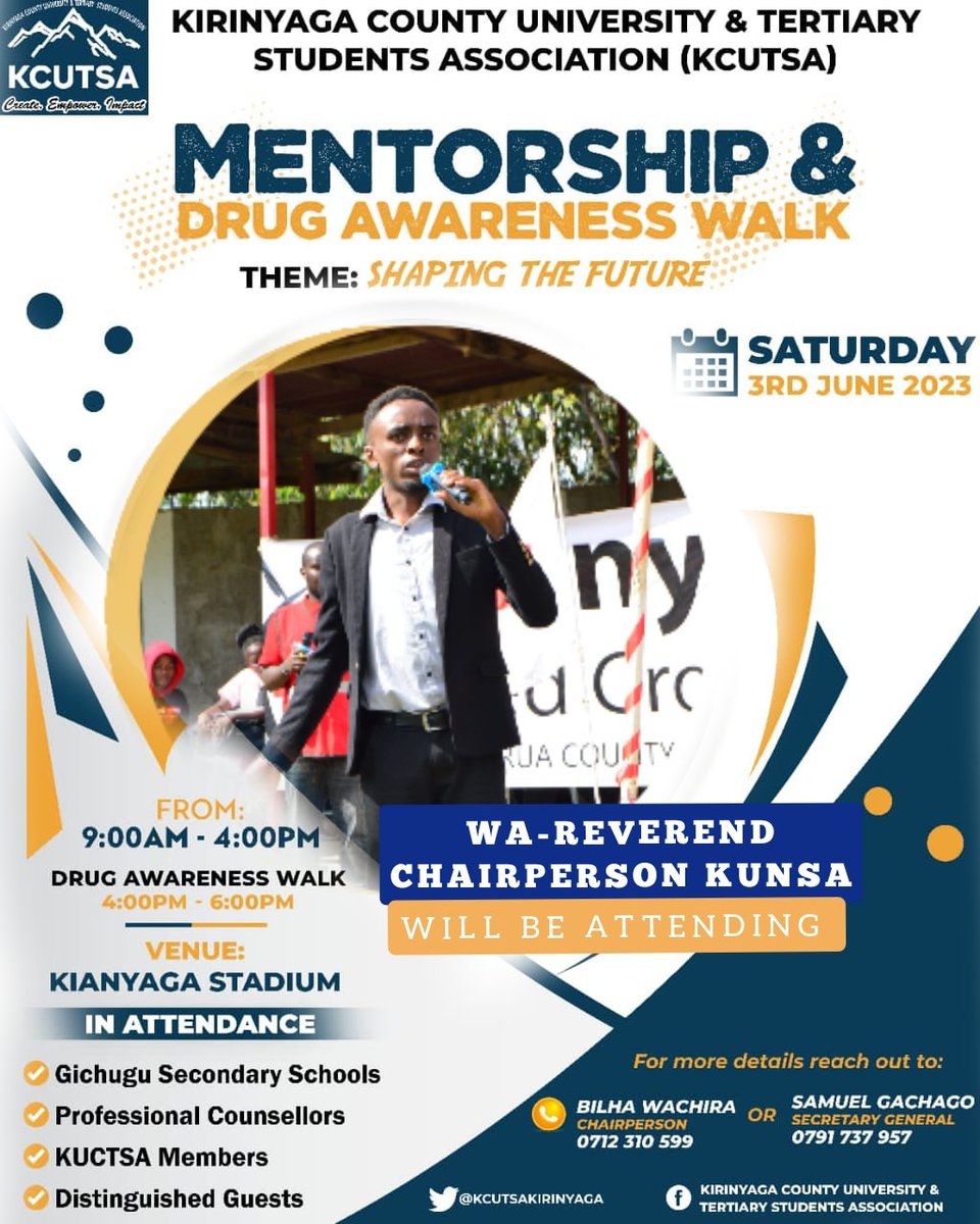 A mentor is someone who sees more talent and ability within you than you see in yourself and helps bring it out of you.

#KCUTSAMentorship
#ShapingTheFuture
#theyoungfuture
#Kirinyagarising
