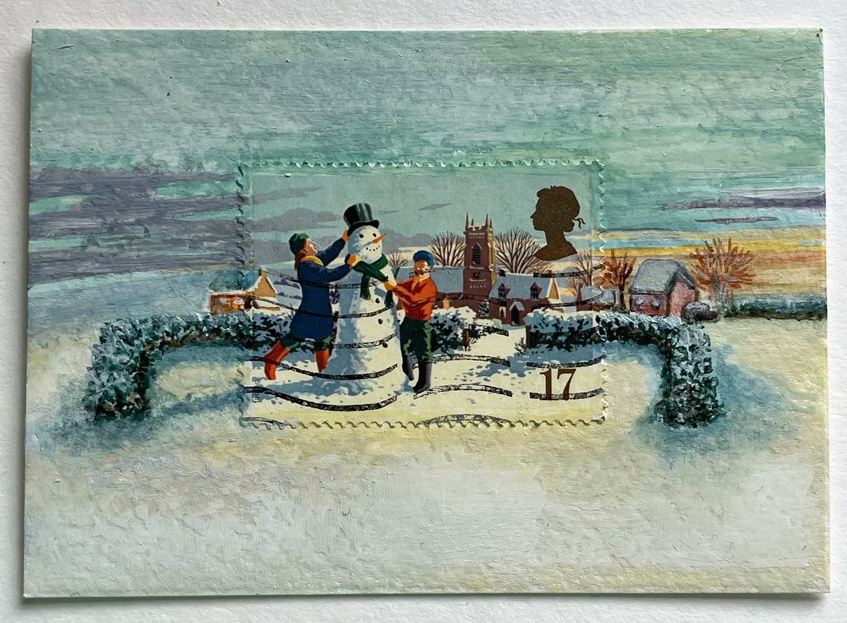JillingsTonia's tweet photo. Original and unique decor great for Christmas wall display, mantlepieces, alcoves and entrance tables.
Scene of a snowman being built, using a vintage GB postage stamp, issued on 13-11 1990.
#snowman #christmasdecor #buildingasnowman
https://t.co/yKuVebOWGN https://t.co/UZoQGMtl2z