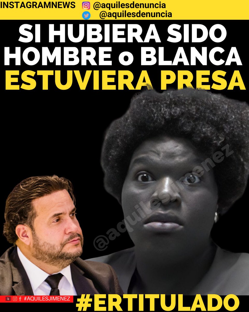 Aquiles Jimenez Fernandez (@aquilesdenuncia) on Twitter photo Peor que espera las autoridades competentes @procuraduriagralrd @fiscalia_dn @saludpublicard @snsrdo @sns_rd para querellarse en contra de esta joven .
Acaso hay funcionarios del gobierno de <a href="/luisabinader/">Luis Abinader</a> que la protegen o son socios .
Ps: O sera por el color ? <a href="/HazimNoelia/">Noelia Hazim</a> Peor que espera las autoridades competentes @procuraduriagralrd @fiscalia_dn @saludpublicard @snsrdo @sns_rd para querellarse en contra de esta joven .
Acaso hay funcionarios del gobierno de <a href="/luisabinader/">Luis Abinader</a> que la protegen o son socios .
Ps: O sera por el color ? <a href="/HazimNoelia/">Noelia Hazim</a>