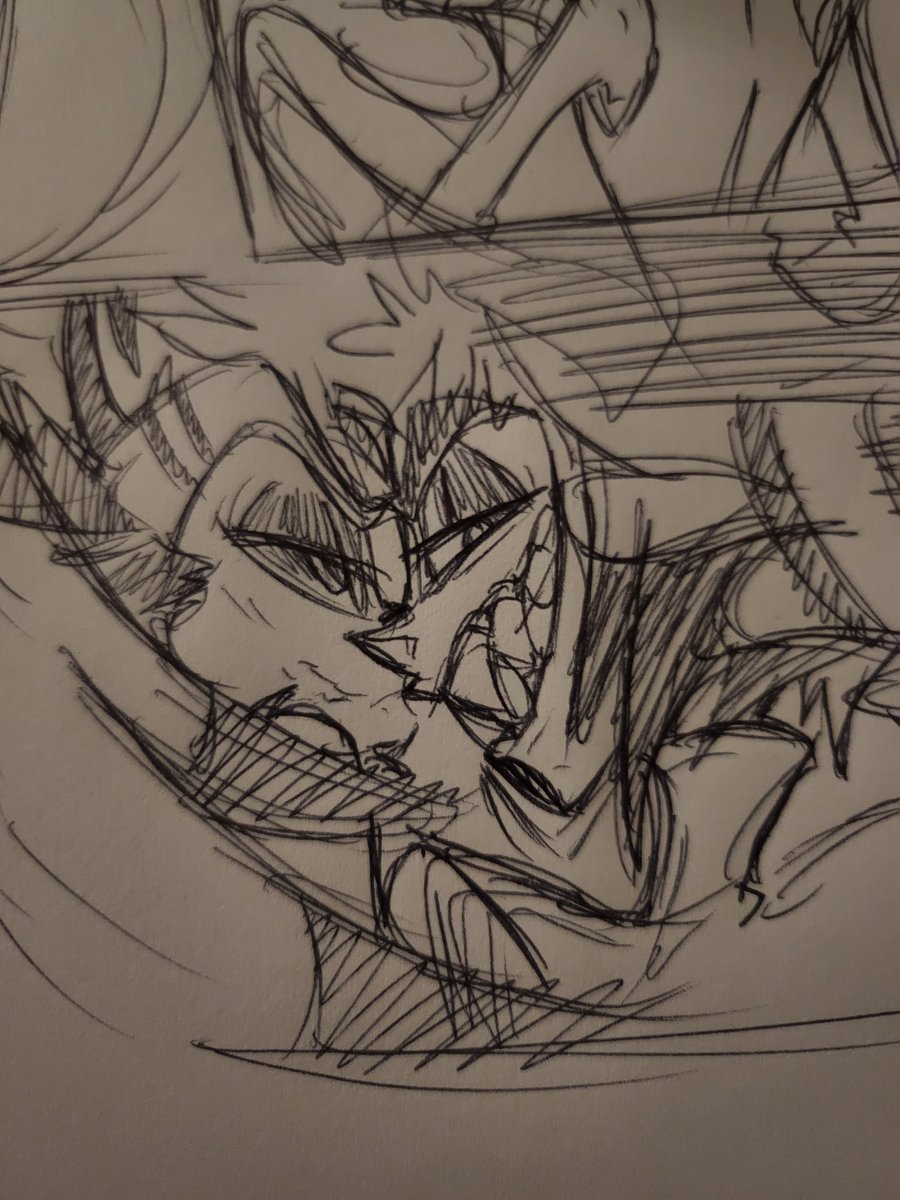 Caskit2's tweet photo. Drawing my bois again #radiohusk #hazbinhotel #hazbinhotelfanart 

Have some messy sketches from ur fellow radiohusk CEO of #alastor 's shoulders xDDD  

It's not much but it's what I have 😭😭🥺🥲😊😊😊 

Hopefully I can draw more of them when my energy comes back FFF https://t.co/wJ1I1um9Bb