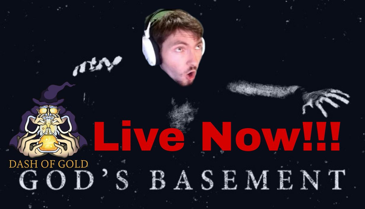 Is this my basement?? Swing by! We're playing God's basement!
#horror #HorrorCommunity #Horrorstreamer 
@nightbreedteam 
twitch.tv/DashOfGold