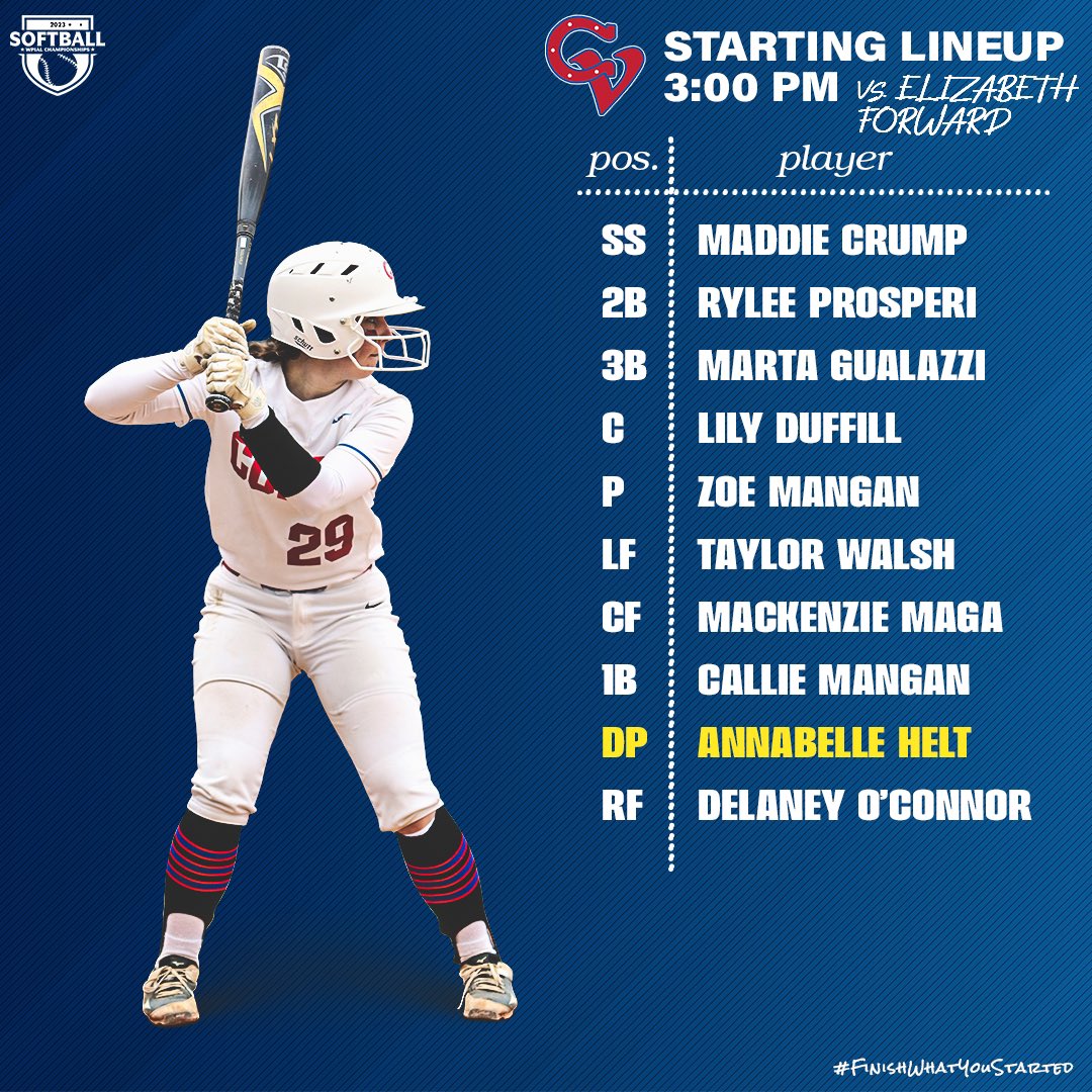 CharValleySB's tweet image. ✍️ Same starters as the semifinals as we’re just about to get started from West Mifflin

#FinishWhatYouStarted | @CVColtsAD
