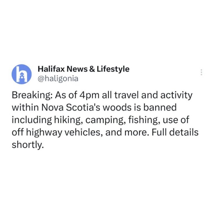 hookhikecamp's tweet photo. Couldn't agree more. There were so many illegal burns reported last night. It's time we ban together and do our part and keep our forests and communities safe. #TantallonFire #nsfire #NovaScotia #Tantallon #NovaScotiaStrong https://t.co/q0PvW90T8N