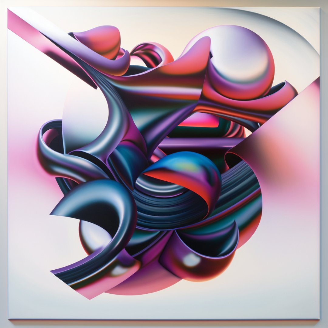 Impossible Painting Air Brush Oil Abstract Convoluted32  #artist #algorithmicart #computationaldesign #art #computerart See more at revelational.art please like!