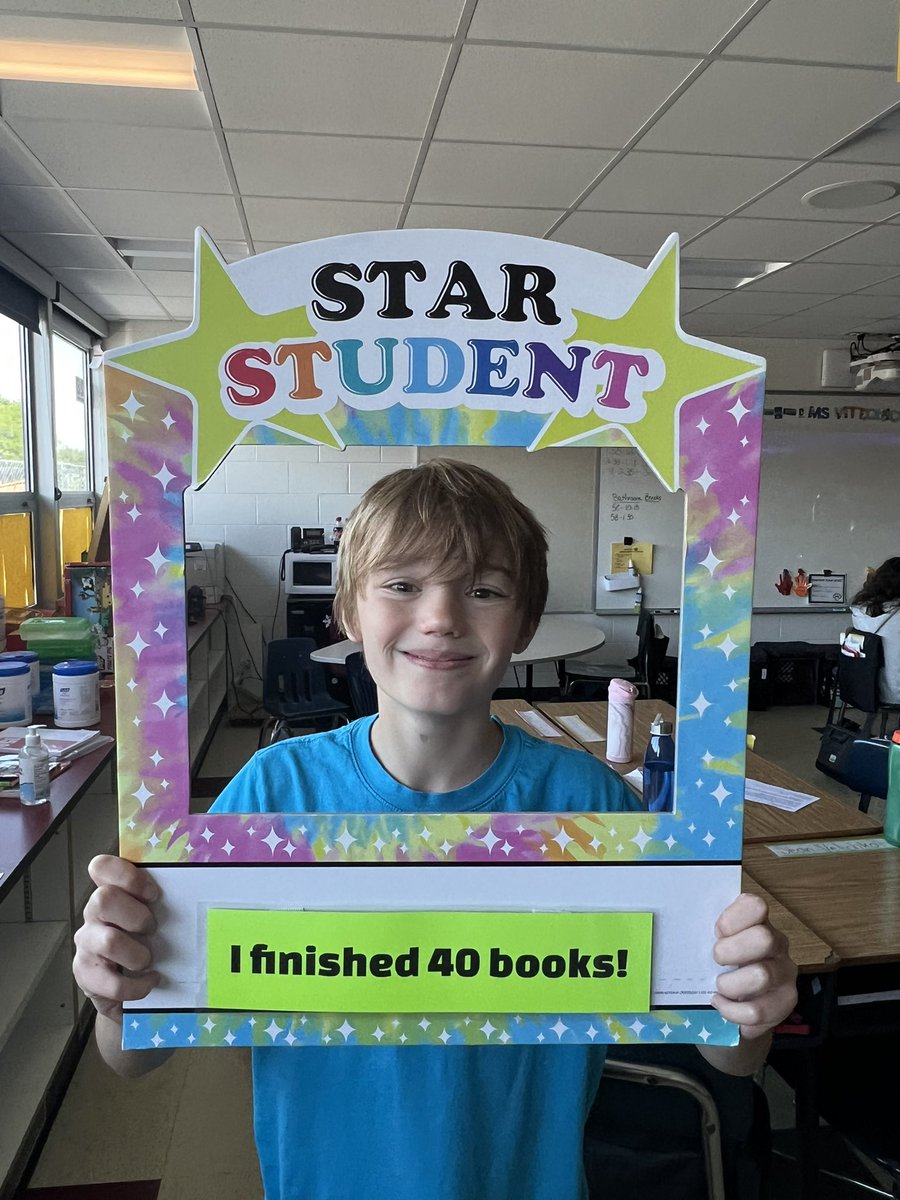 Jacob, Ibrahim, Niccolo, and Eric all finished our 40 Book Challenge!  Super work!  #glenoakschool