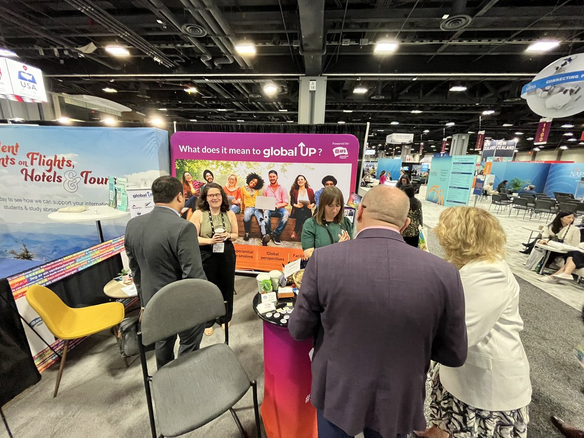 Are you attending the NAFSA conference? We are! Come meet us at the booth P815 to connect and chat about our Global Competence Certificate, @YouthAssembly, study abroad and more!

#afseffect #nafsa75 @NAFSA