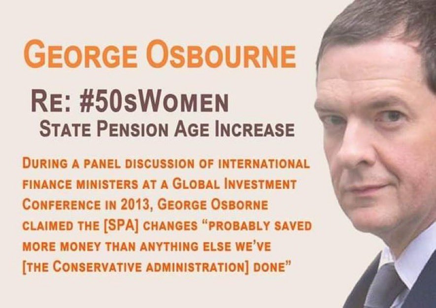 How did @George_Osborne think #50sWomen would be able to cope with the loss of SIX YEARS state pension, zero warning? 

Did he think at all?