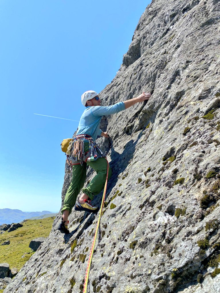 Endless sunshine at the mo. So on holiday we've been collecting Classic Rock ticks. Bowfell buttress in Lakes yesterday and Ardgarten Arete on the Cobbler today