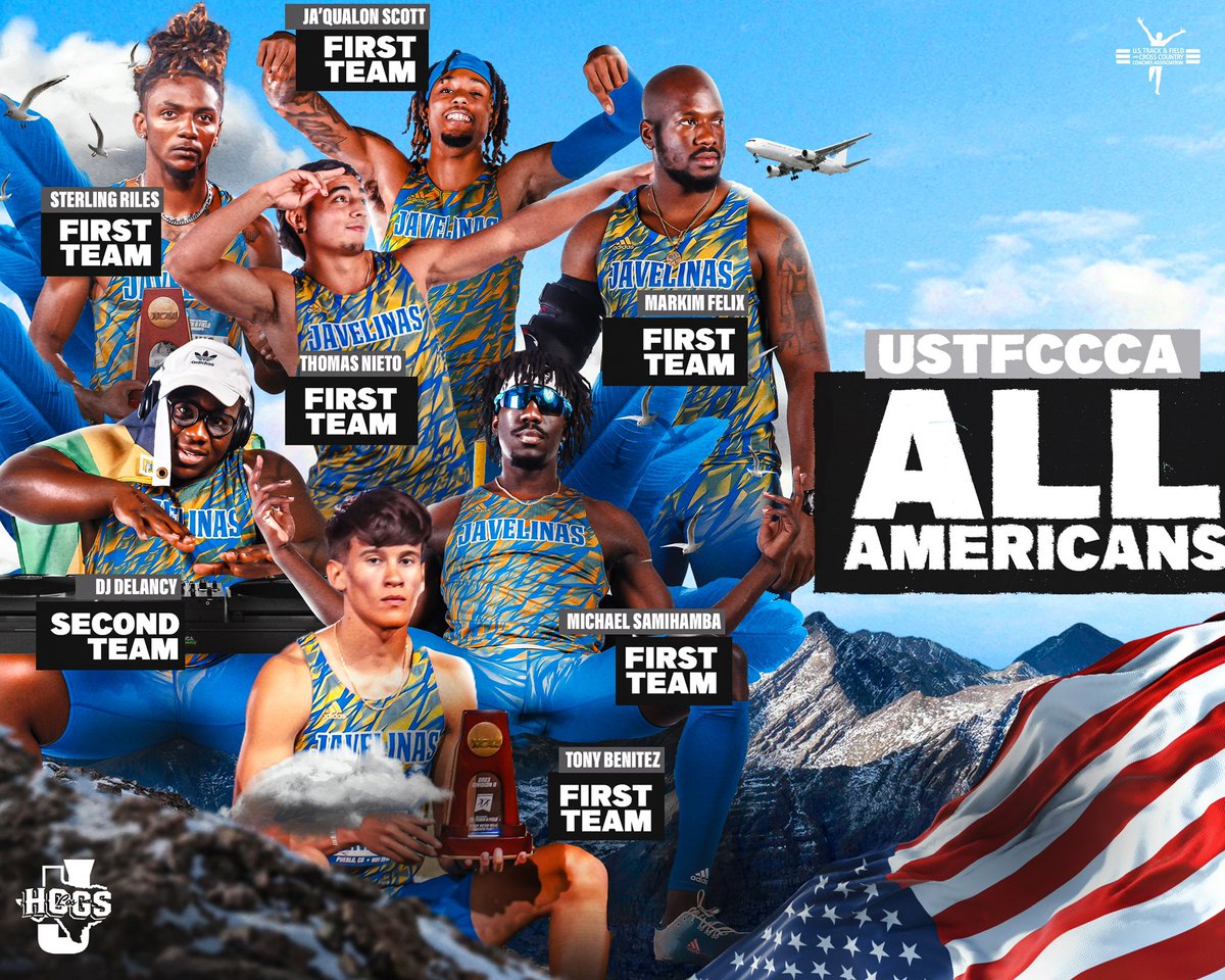 👏Seven Javelinas were named All-Americans by the @USTFCCCA! 

#JALISCO X #LosHogs 🐗