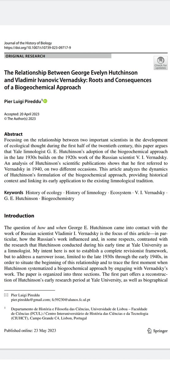 Pier Luigi Pireddu (@ppireddu) on Twitter photo For those who, having nothing better to do, might be interested in a brief insight into the history of ecology.
A brief opportunity that <a href="/SpringerNature/">Springer Nature</a> has given me the opportunity to bring to the fore.
#History #Science #ecology #ecosystem For those who, having nothing better to do, might be interested in a brief insight into the history of ecology.
A brief opportunity that <a href="/SpringerNature/">Springer Nature</a> has given me the opportunity to bring to the fore.
#History #Science #ecology #ecosystem
