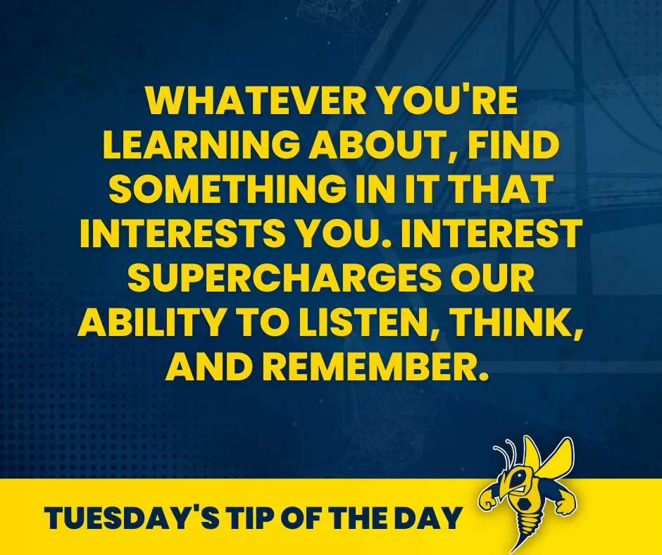 miprepschool's tweet image. Tuesday&apos;s Tip of the Day! 💡

Find ways to stay engaged with your school work. Whatever it is you&apos;re studying, latch onto something that holds your attention.

#studyhabits