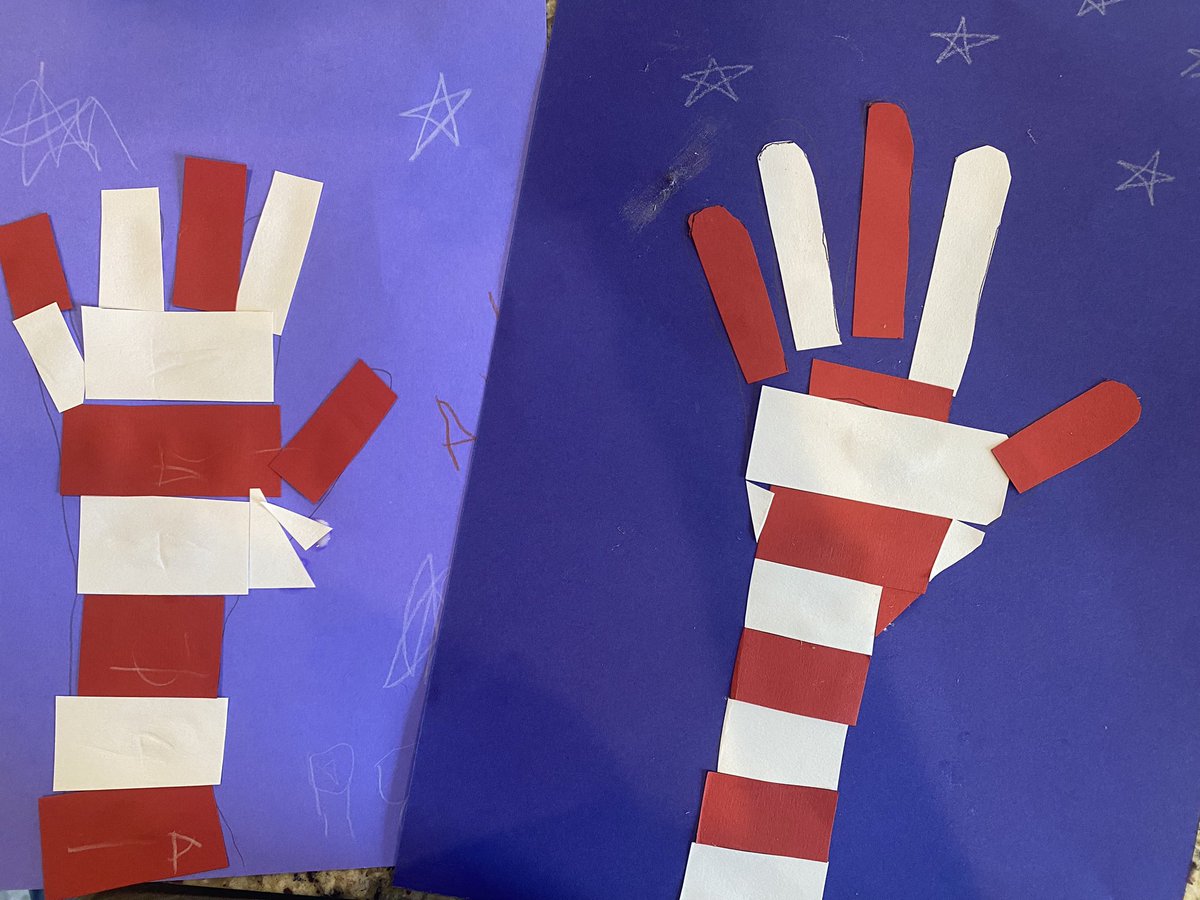 JessicaGourdin2's tweet photo. Tell me you’re an educator without telling me you’re an educator. 😀 We had fun making these today! 🇺🇸 https://t.co/IcYmk1RraG