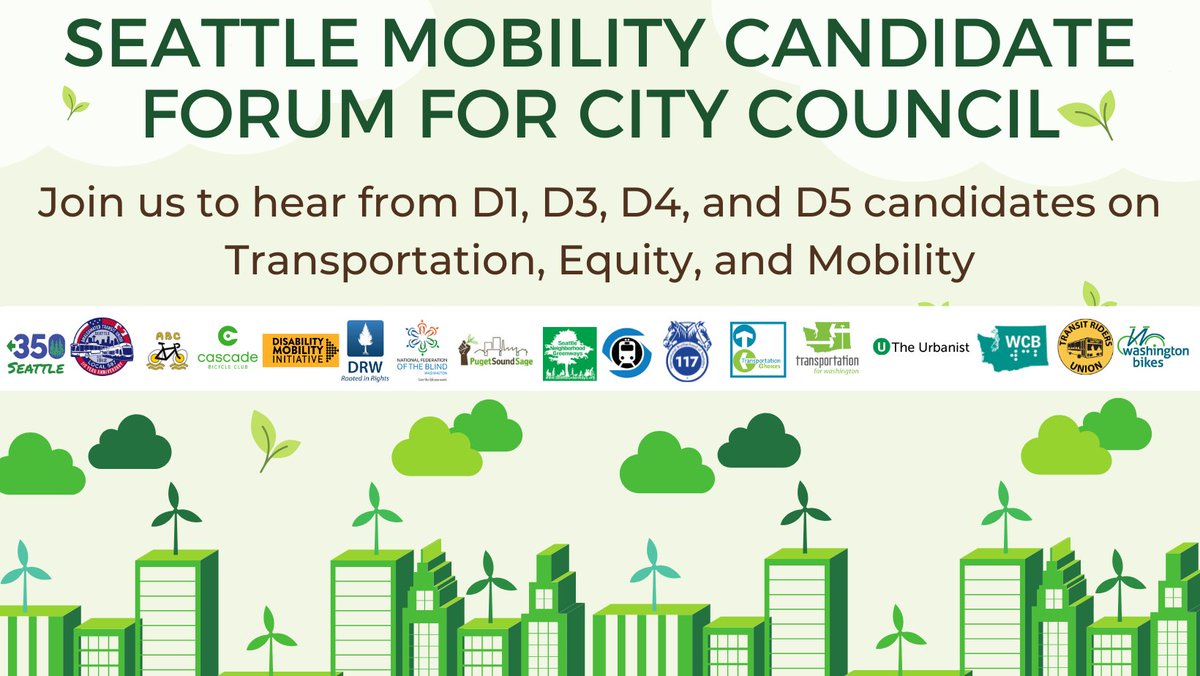 We're getting ready to host four mobility-themed Seattle City Council candidate forums with a bunch of  allies. Join us! 
drive.google.com/file/d/1Mv5R1l…
