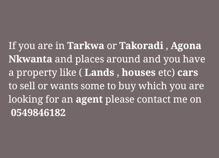 JkcCompany's tweet photo. Just call me 
We are also looking for partnership with other real estate agency in Kumasi , Accra , Takoradi and Tarkwa .... and car dealers around Takoradi &amp; Tarkwa 
Anyone interested can DM me on 0549846182 https://t.co/IESyGc9OTv