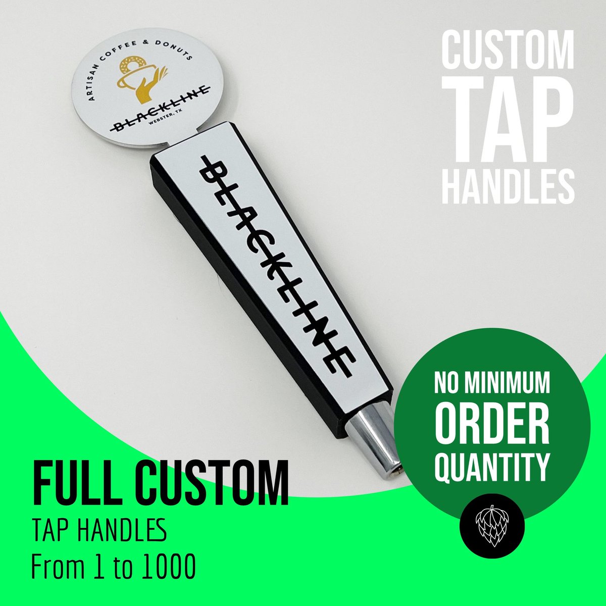 Fully custom tap handles, order 1 or 1000, we want to help bring your dream tap handle to life.

#homebrewing #brewery #craftbeer #coffee #wine