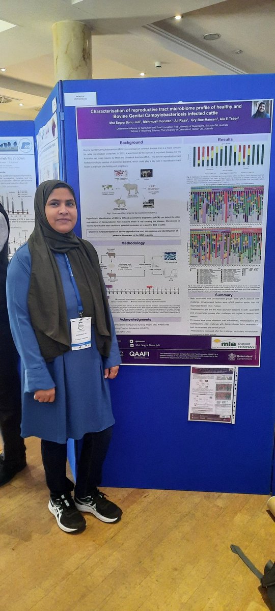 Presenting part of my research work at #IRRS 2023 as a poster. So many nice talks on animal reproduction, use of omics in ruminant reproduction, machine learning and many more. Thanks #BSAS for organizing the event. Thanks to my supervisor @AlaLTUQ
#UQ #QAAFI