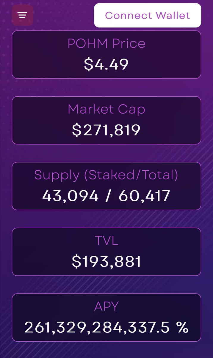 PulseOHM's tweet image. Not sure how long this lasts. But if you consider yourself a degen this is for you. 

Happy juiced APY day. 
#PulseOHM #Pulsechain #Pulsex #HEX $pls $plsx $hex $pohm