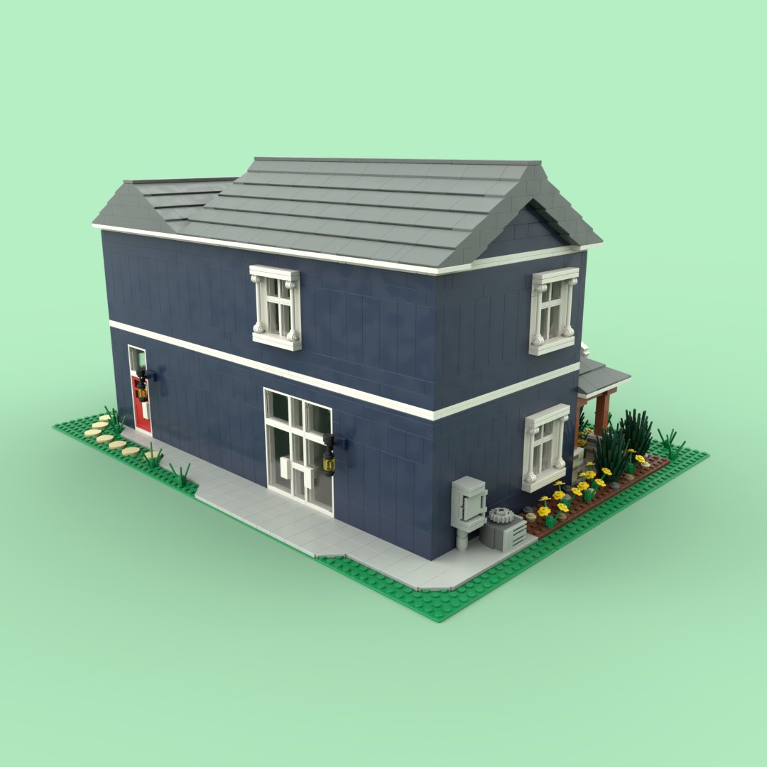 LEGO Modern Neighborhood House I designed back in 2020 during COVID. I have since made a few minor updates to improve stability.