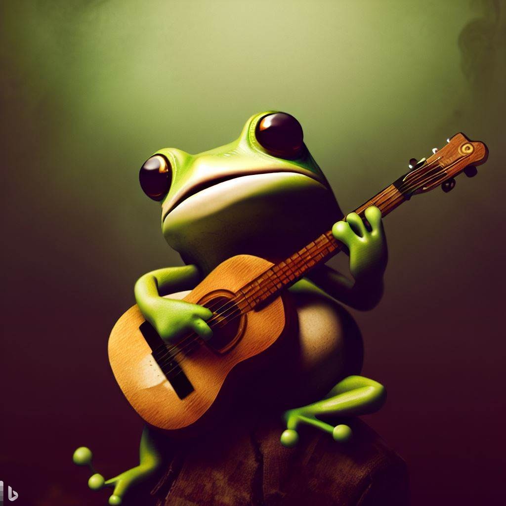 Junior89858253's tweet photo. Frog Playing Guitar
#dalle #dalle1 #dalle2 #dalle3
#nightcafe #nightcafestudio #nightcafeai #frog #memes #guitar #cute #digitalart #Bingai #bingartgenerator https://t.co/WniLTFGJXp