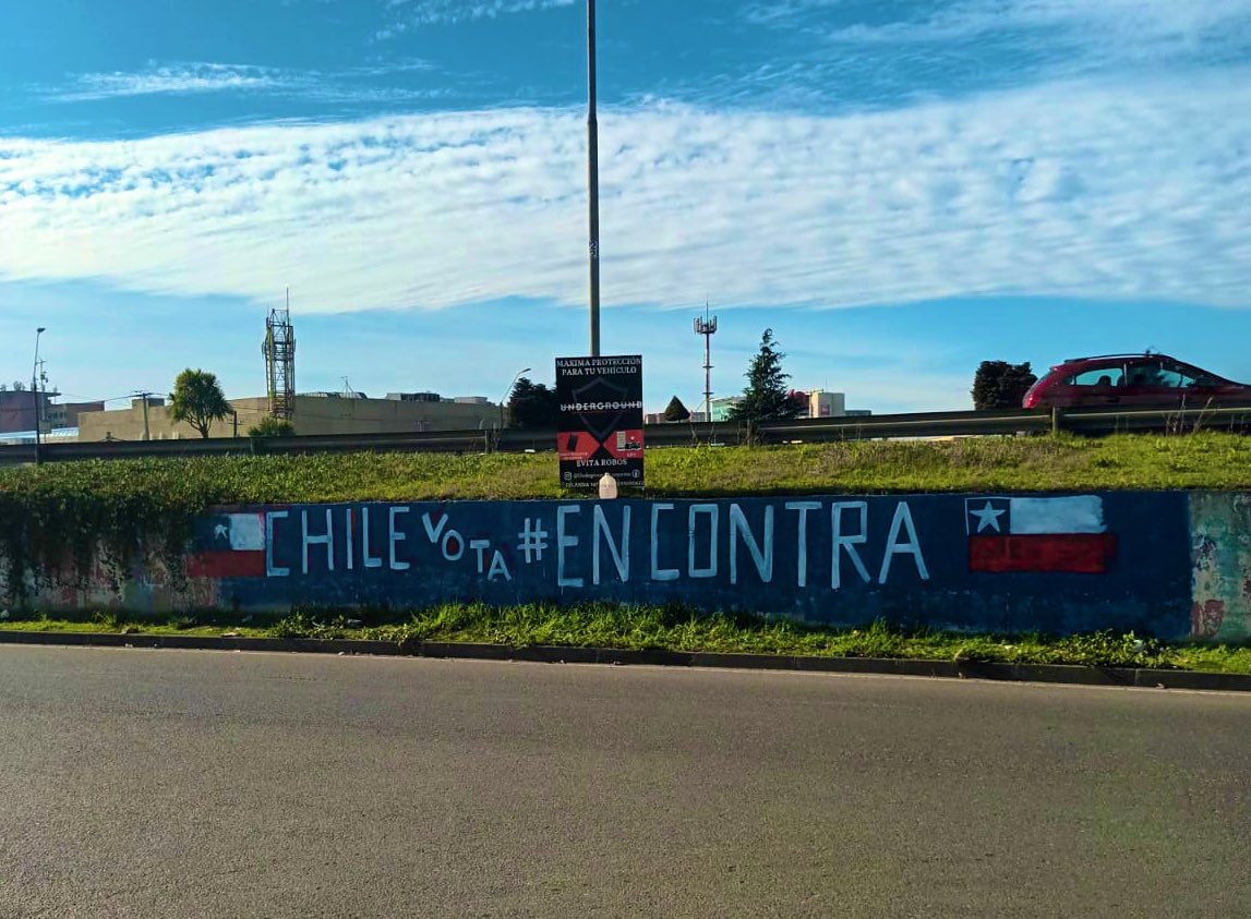 Comenzaron los murales contra el texto Comunista y Globalista.
#ChileVotaEnContra 📣