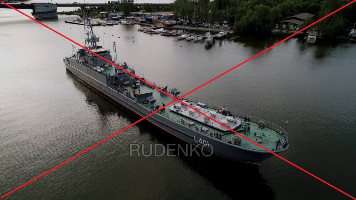 Ukrainian source, as a result of a night strike on military facilities in the port of Odessa, the medium landing ship 'Yuri Olefirenko' was destroyed.

It is reported that a fire broke out on the deck, which caused the detonation of ammunition in the hold.