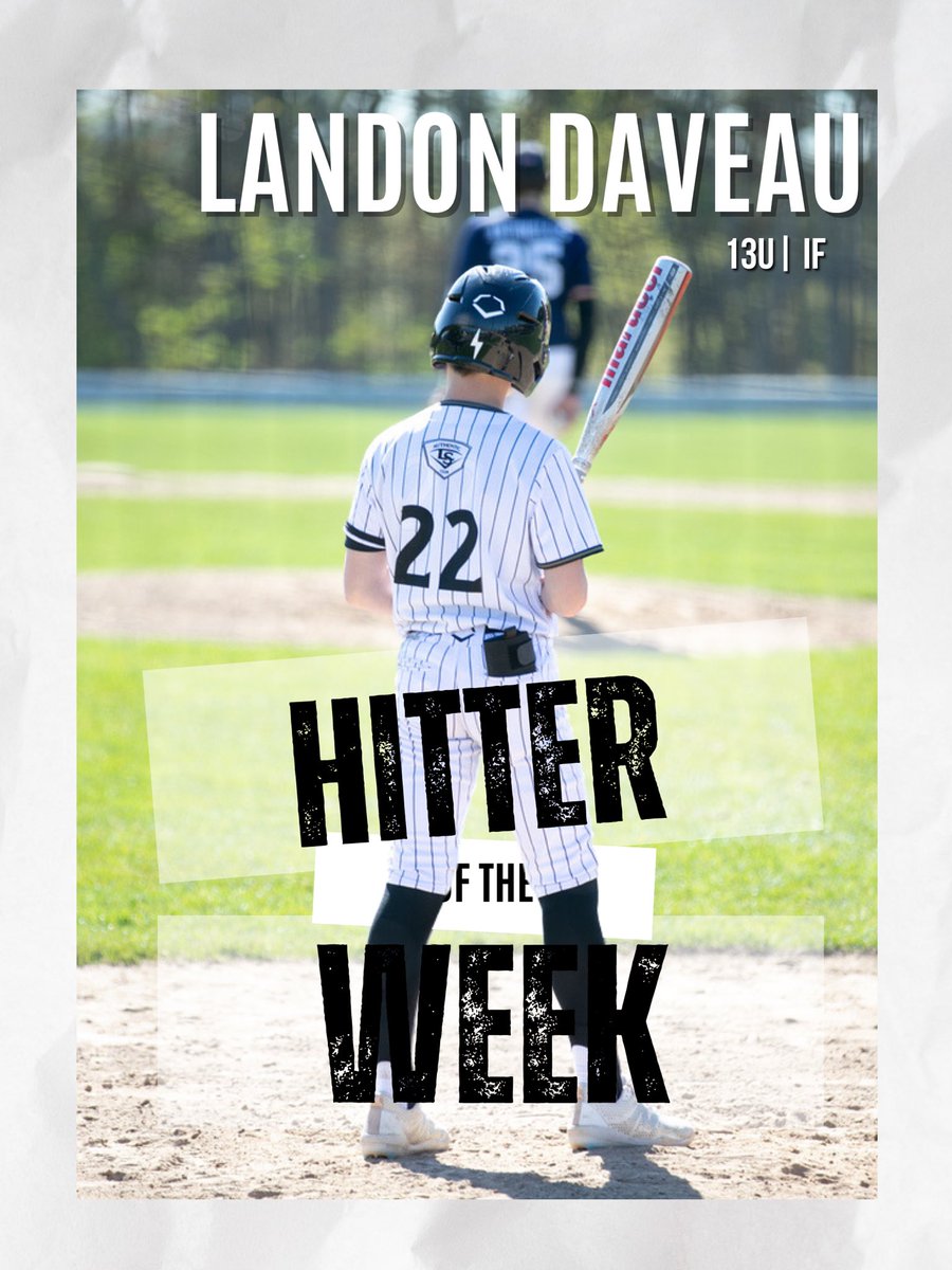 𝙒𝙚𝙚𝙠𝙡𝙮 𝘼𝙬𝙖𝙧𝙙𝙨 🏆

▪️Player - Nick Fantasia (14u Wnukowski)
▪️Hitter - Landon Daveau (13u)

#rollNEB | #TheBestPlayHere