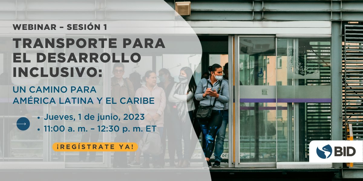 Todos invitados a escuchar a <a href="/lynnscholl/">Lynn Scholl</a>, @laureenmontes, <a href="/NathalyNoboa/">Nathaly Noboa</a>, y Diana Sandoval hablando sobre transporte socialmente inclusivo y grupos vulnerables. El evento es este jueves!

iadb-org.zoom.us/webinar/regist…