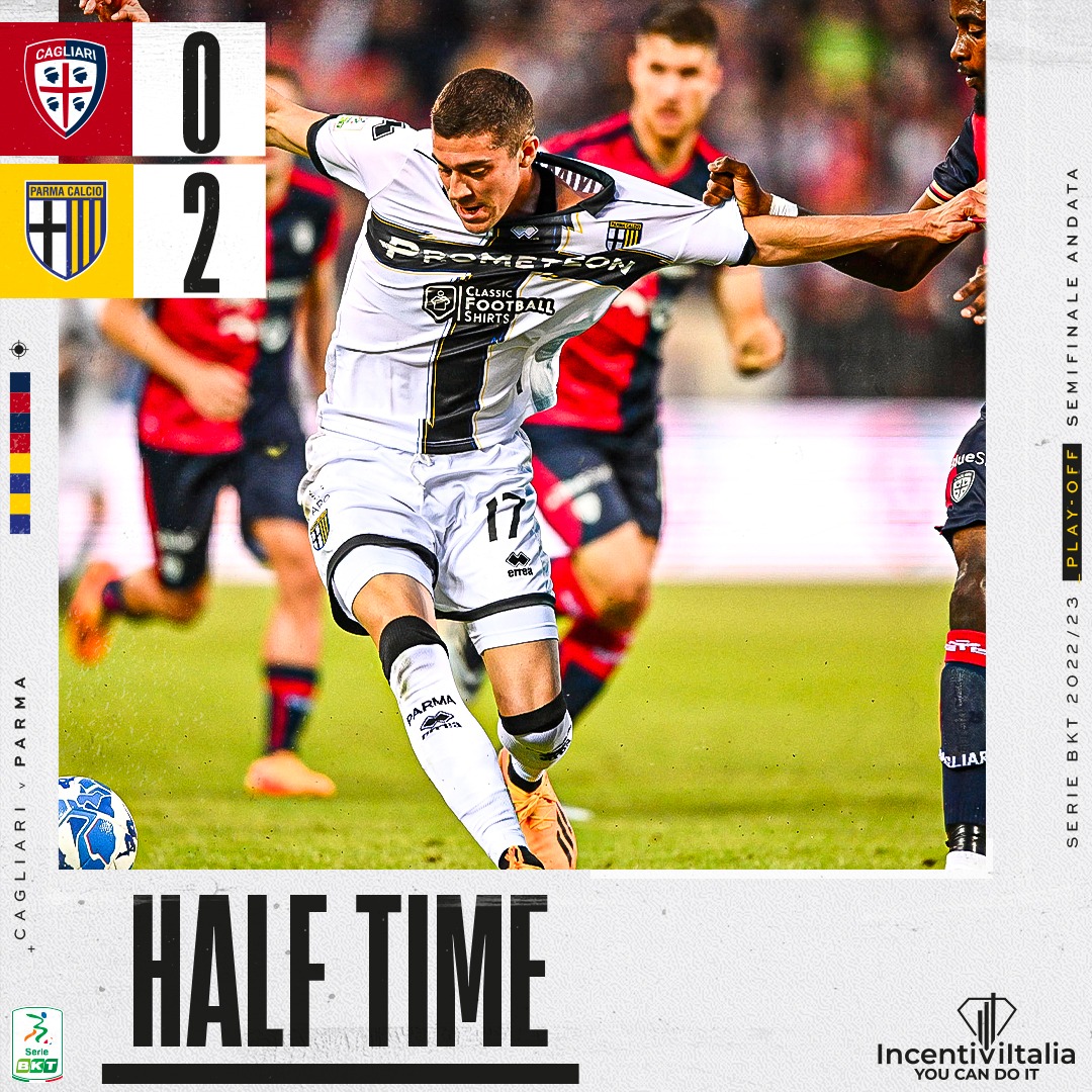 ParmaCalcio_en's tweet photo. A thrilling first half comes to an end ⏸️ 💪

#CagliariParma #ForzaParma https://t.co/FoV0ibP33g