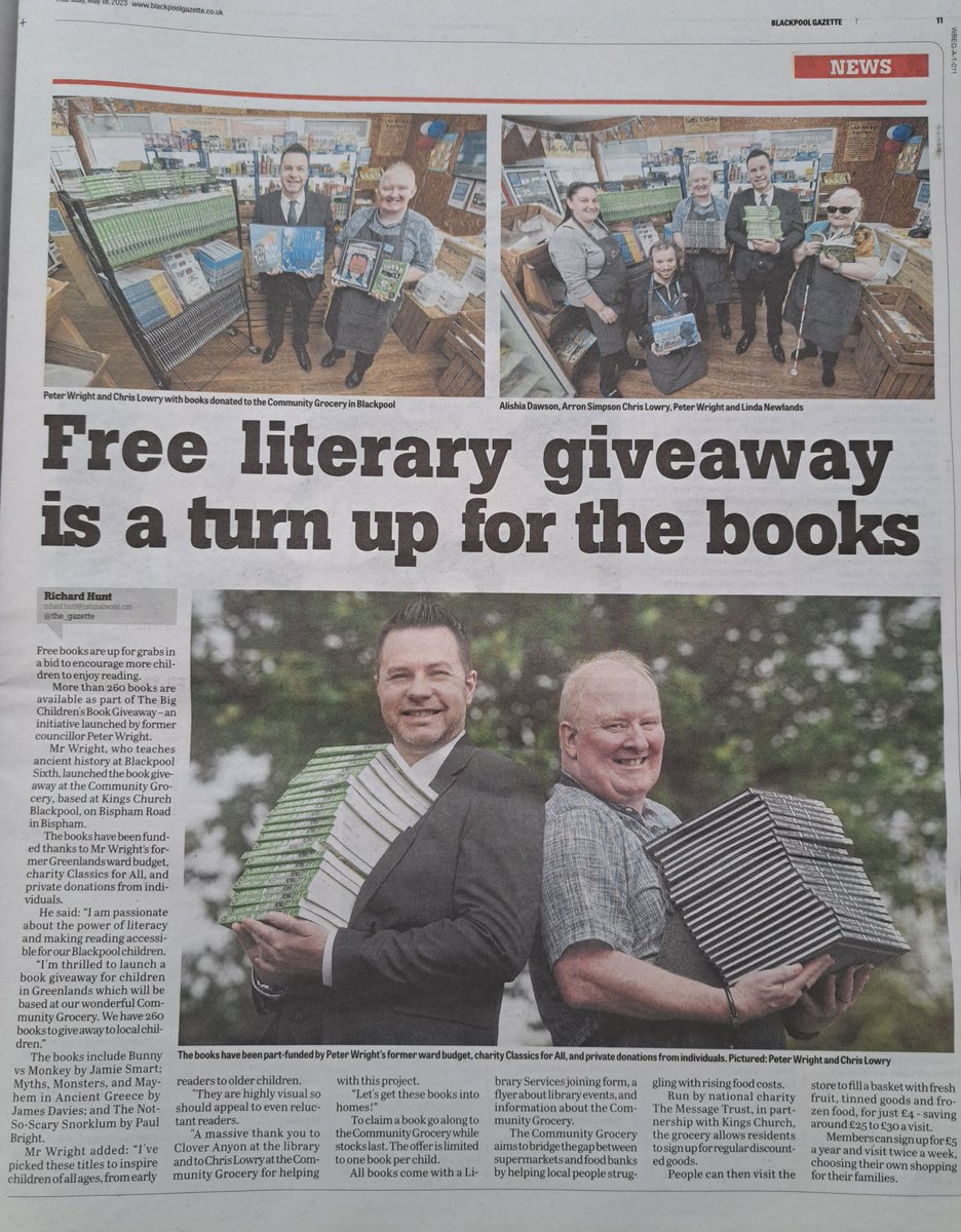 If you know any families with kids in Blackpool do let them know about our *free* children's book giveaway! Just turn up at the Community Grocery FY2 0LB and grab one! There are still a few left, but not for long!