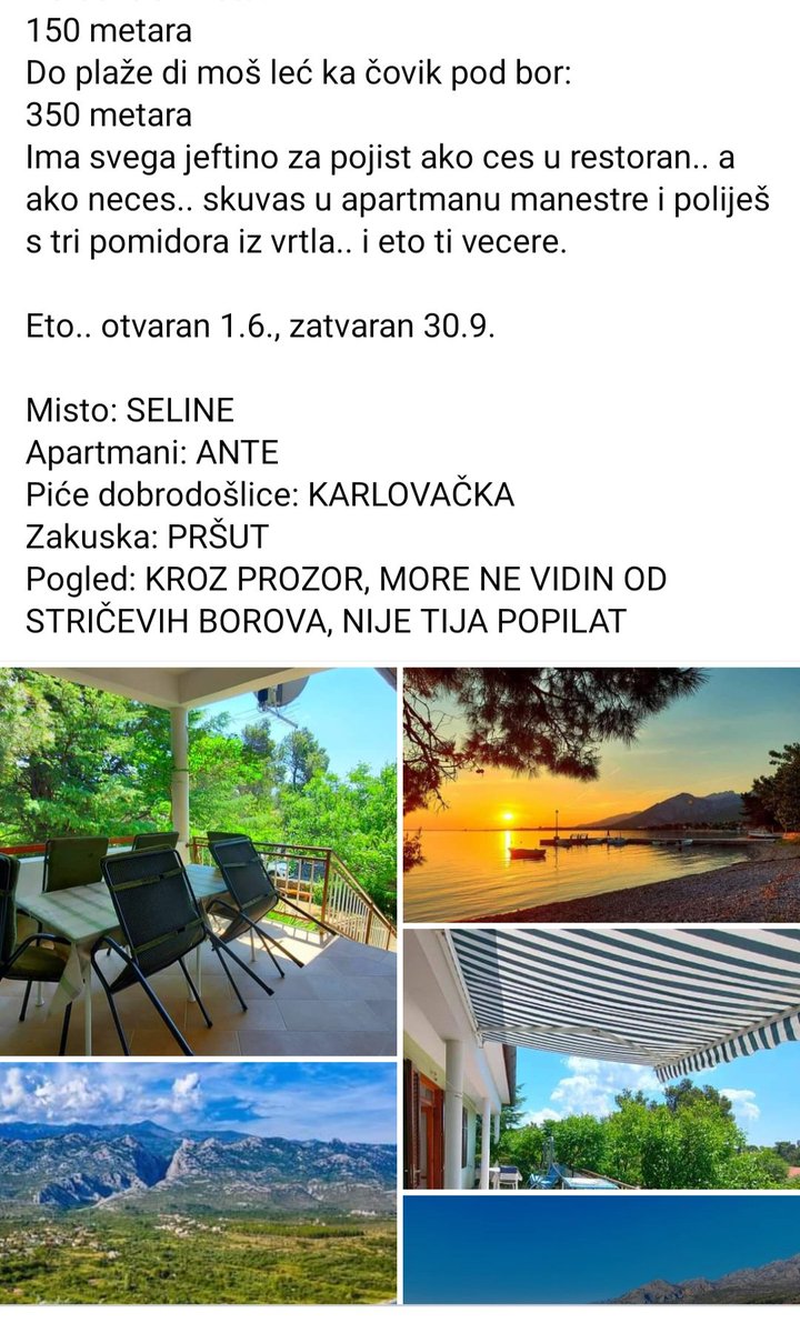 Selingerska's tweet photo. Evo jedan iskren oglas za smjestaj kod susjeda 😂 https://t.co/raZraVJPKe