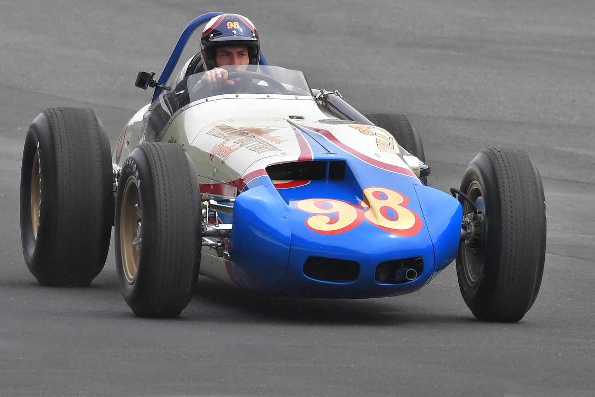 On the morning of the 107th Indianapolis 500 <a href="/jaggerjones98/">Jagger Jones</a> drove his Grandfather's 1963 winning #Indy500 car prior to the race.

Very cool!