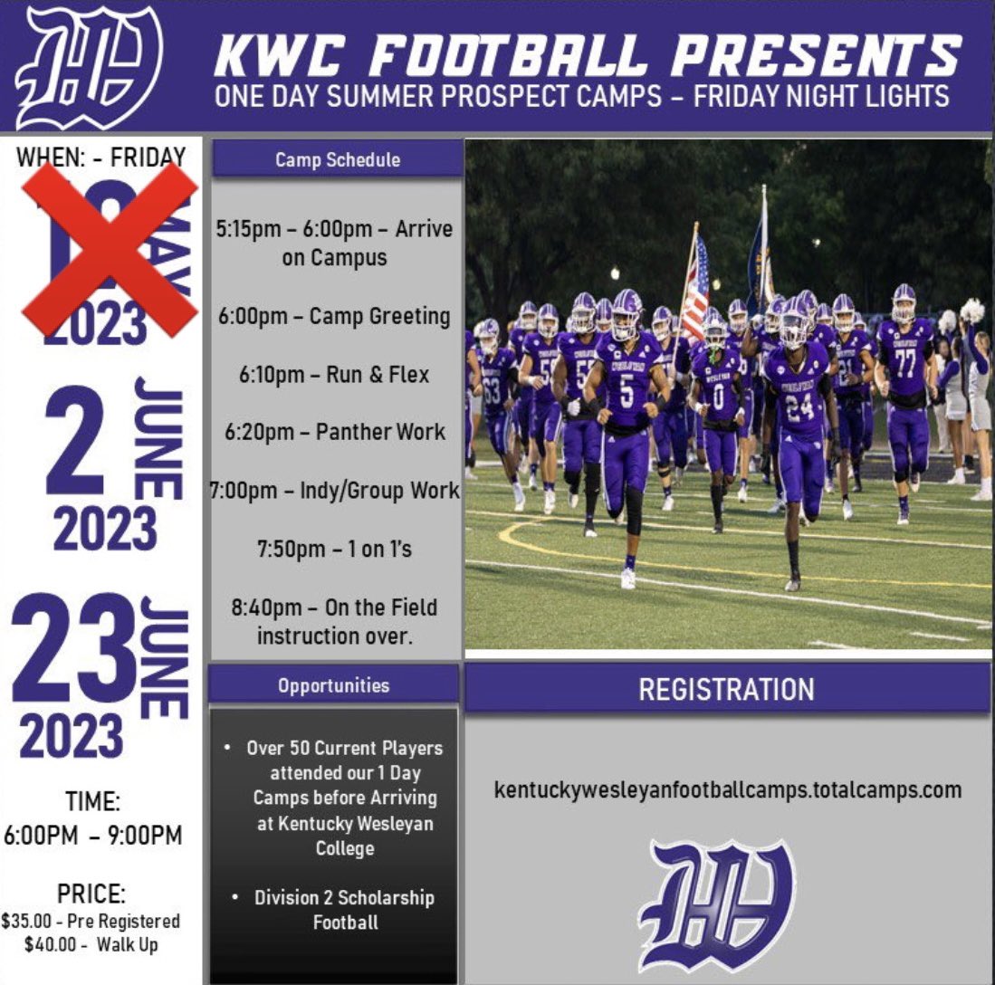 ⏰⏰⏰

It’s TIME TO PUNCH THE CLOCK IN THE BORO THIS FRIDAY!!!

I see all the DM’s, Let’s work! #DIGIN 

REGISTER HERE:
…ywesleyanfootballcamps.totalcamps.com/shop/product/1…