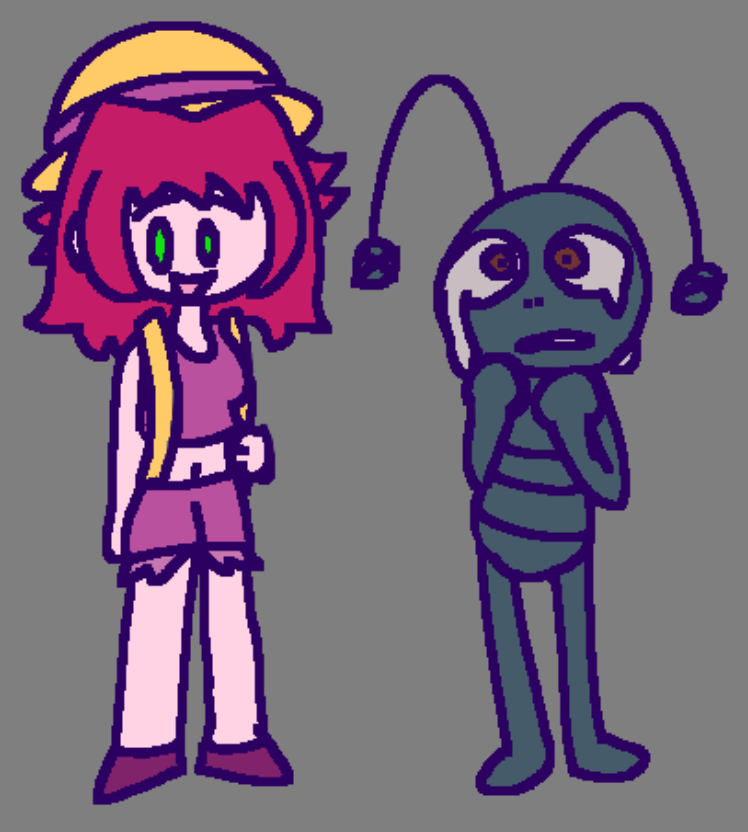 NSDTOLD's tweet image. ik i already posted about bugbo lacey today but this idea came into my head

swap bugbo and lacey

lacey is passive aggressive and positive &amp;amp; bugbo is anxious and self aware

#Bugbo #laceygames #lacey
