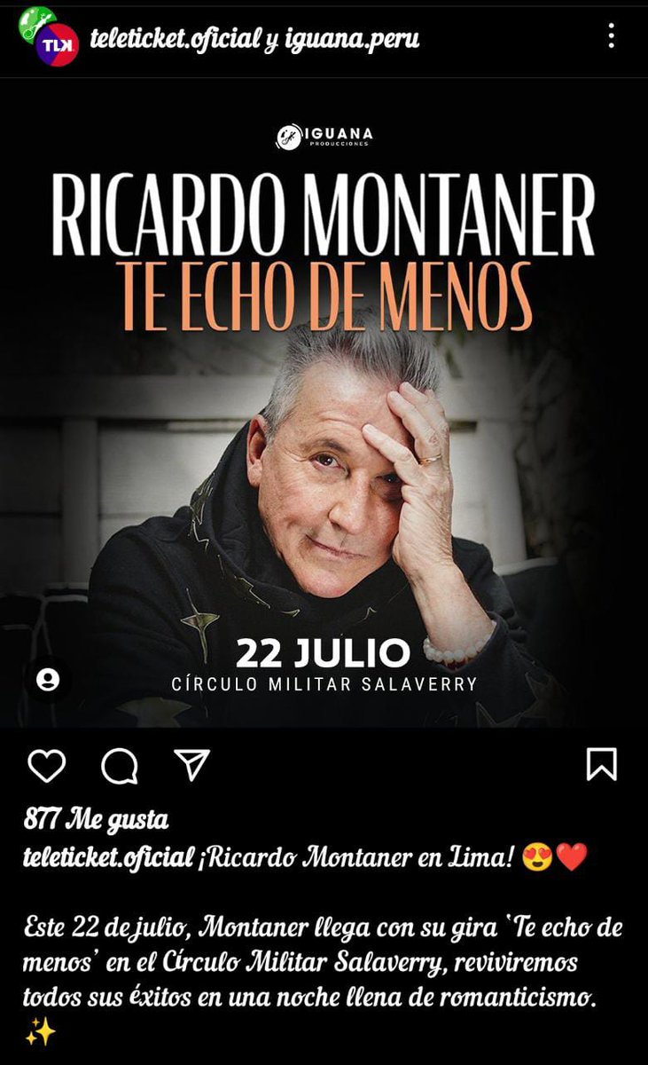 Y cuando todos tus seguidores de Perú queríamos decir #TeHechoDeMenos ... Nos alegraron el 2023 con la noticia <a href="/montanertwiter/">Ricardo Montaner</a> 🤗♥️