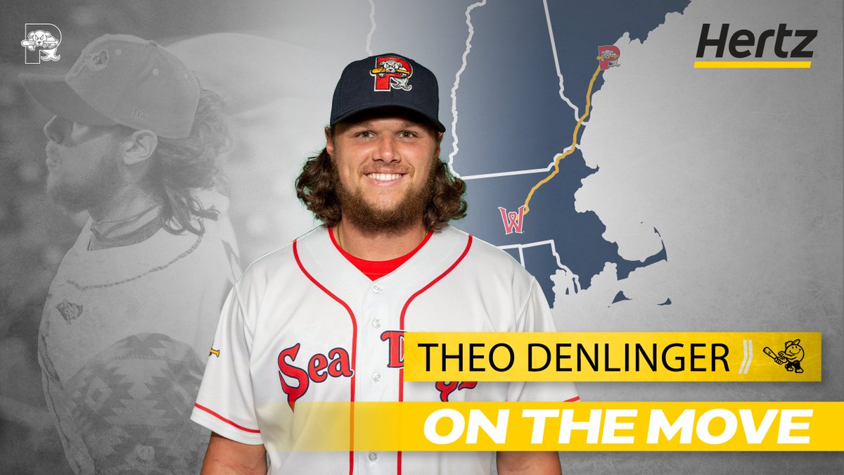 PortlandSeaDogs's tweet photo. Congrats to Christian Koss and Theo Denlinger as they are @Hertz Players on the Move...both have been promoted to Triple-A @WooSox. https://t.co/VDt75zkubV