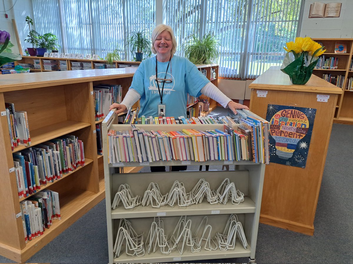 Last time putting books away on the Ramtown library shelves!💙 All the best to you in retirement, Mrs. Sivilli!! <a href="/HowellTwpRamtwn/">Ramtown</a> Once  Ram, always a Ram!
