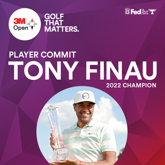 He's back! <a href="/tonyfinaugolf/">Tony Finau Golf</a> will defend his #3MOpen title July 24-30 at <a href="/tpctwincities/">TPC Twin Cities</a>.

🎟️: 3MOpen.com/tickets