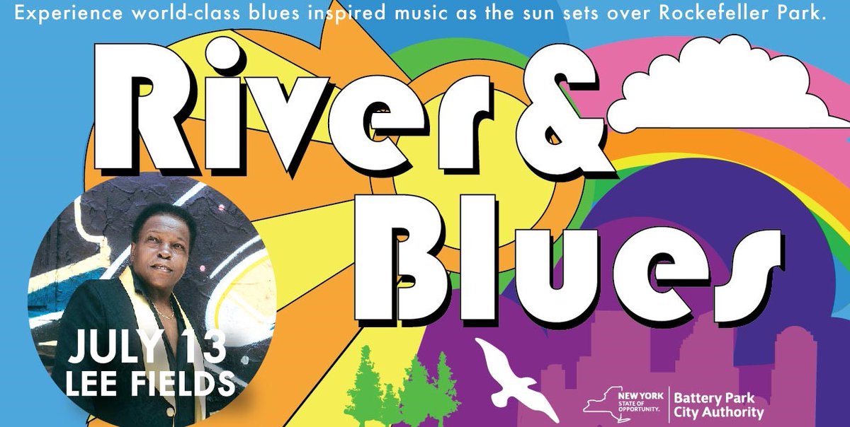 NYC! Come on out to River & Blues in Rockefeller Park on July 13th for an awesome free outdoor show. See you there 🌞🕶️ RSVP link: eventbrite.com/e/2023-river-b…