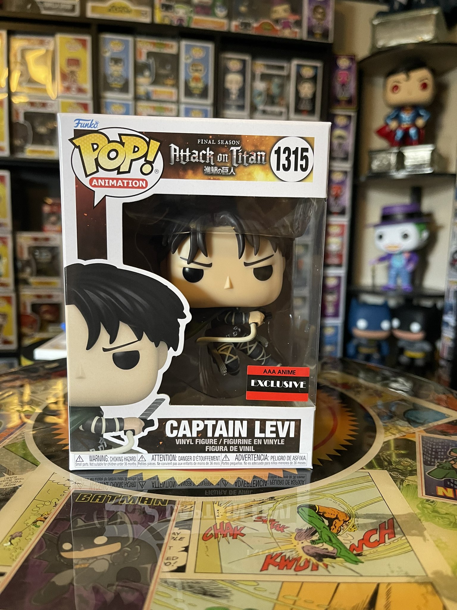 Figurine Captain Levi / Attack On Titan / Funko Pop Animation 1315 /  Exclusive AAA Anime