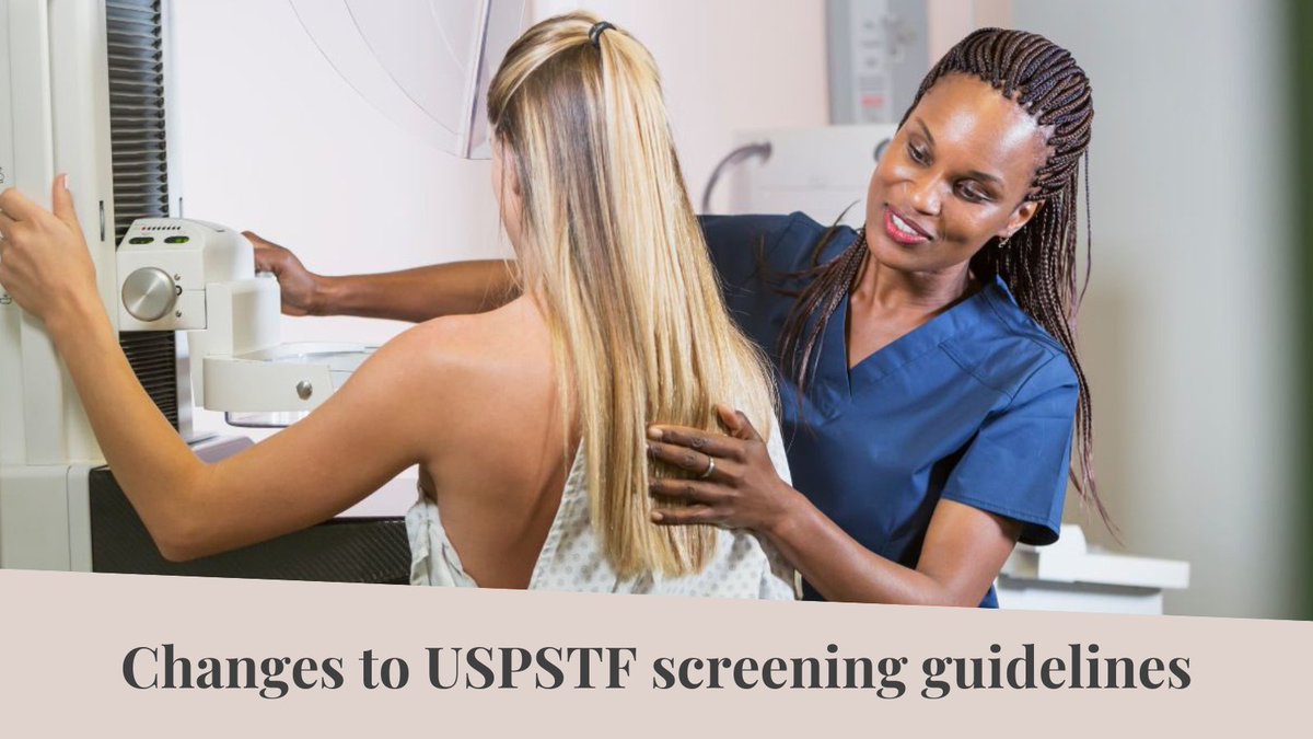 LivingBeyondBC's tweet photo. This month, the U.S. Preventive Services Task Force (USPSTF) recommended lowering the age at which women at average risk for #breastcancer should begin mammography screening to 40 years old. Learn more: https://t.co/IqNePxkI1v #bcsm https://t.co/7IXCoiGbKO